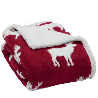 Κουβέρτα καναπέ χριστουγεννιάτικη με γούνα sherpa das home 407 130x170