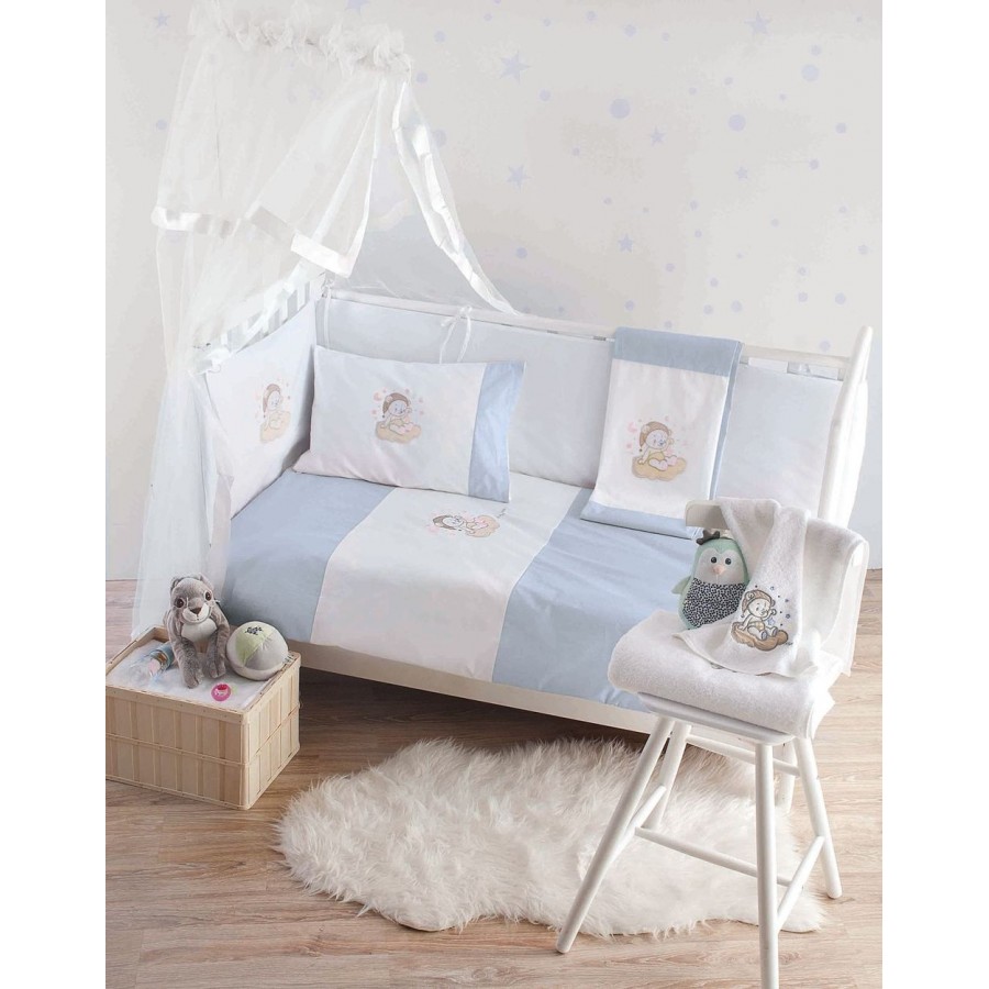 Σετ Προίκα Μωρού Sweet Blue Makis Tselios 7 τεμαχίων Γαλάζιο Σετ Προίκα Μωρού Sweet Blue Makis Tselios 7 τεμαχίων Γαλάζιο
