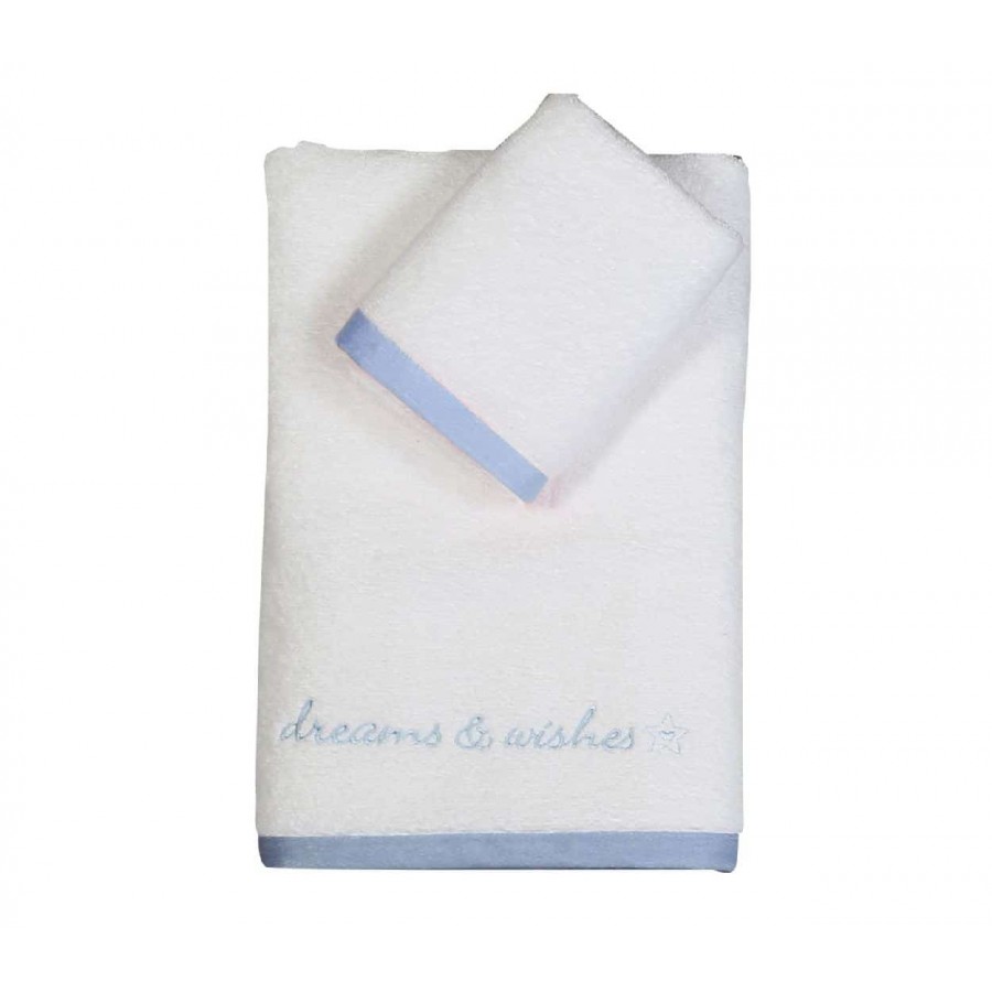 Βρεφικές Πετσετές Nef Nef dream wishes blue Nef Nef 30x50 - 70x140