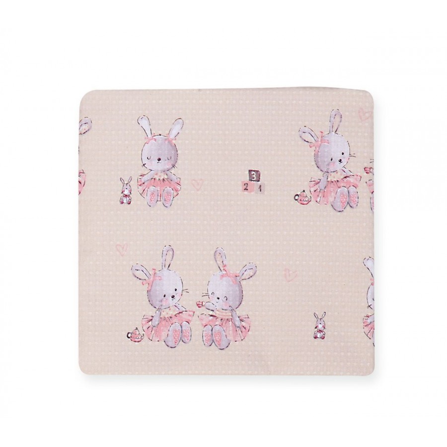 Βρεφική Κουβέρτα Αγκαλιάς Bunny Ladies Nef-Nef 75X110 Βρεφική Κουβέρτα Αγκαλιάς Bunny Ladies Nef-Nef 75X110