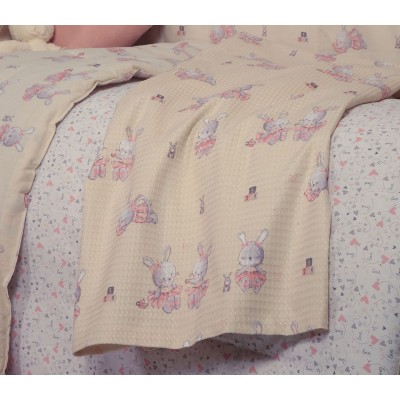 Βρεφική Κουβέρτα Αγκαλιάς Bunny Ladies Nef-Nef 75X110 Βρεφική Κουβέρτα Αγκαλιάς Bunny Ladies Nef-Nef 75X110
