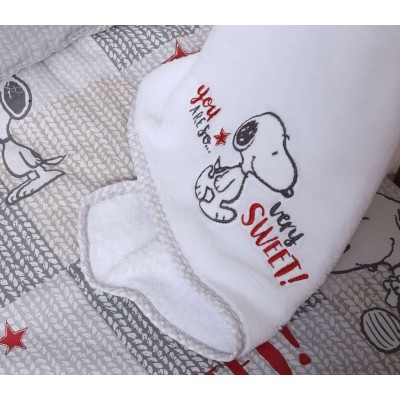 Βρεφική Κουβέρτα αγκαλιάς Fleece sweet snoopy Nef Nef 80x110 Βρεφική Κουβέρτα αγκαλιάς Fleece sweet snoopy Nef Nef 80x110