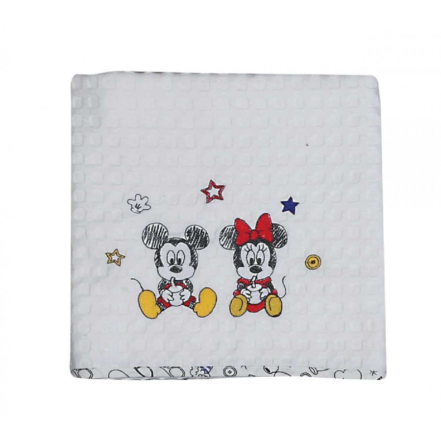 Βρεφική Κουβέρτα κούνιας Πικέ mickey best friends Nef Nef 110x150 Βρεφική Κουβέρτα κούνιας Πικέ mickey best friends Nef Nef 110x150