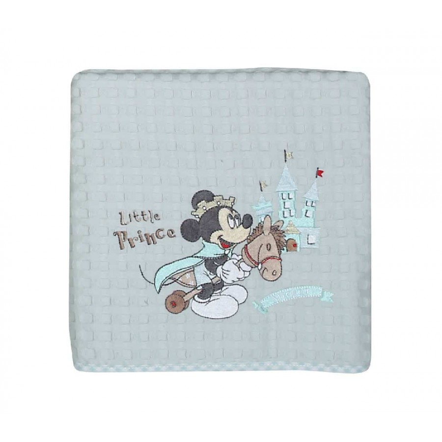 Βρεφική Κουβέρτα κούνιας πικέ mickey prince Nef Nef 110x150 Βρεφική Κουβέρτα κούνιας πικέ mickey prince Nef Nef 110x150