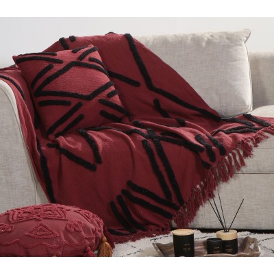 Διακοσμητικό Ριχτάρι Pulse Bordo Nef-Nef  130X170