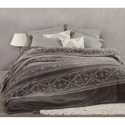 Κουβέρτα Fleece Μονή Gana Anthracite Nef-Nef  160x220