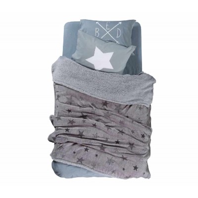 Κουβέρτα fleece Μονή με γουνά astro Nef Nef 160x220