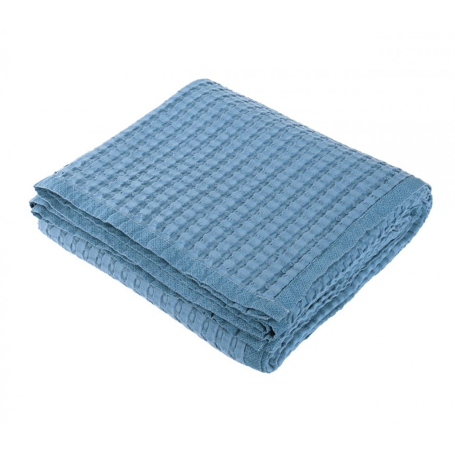 Κουβέρτα Πικέ Υπέρδιπλη Margo Blue 230x240