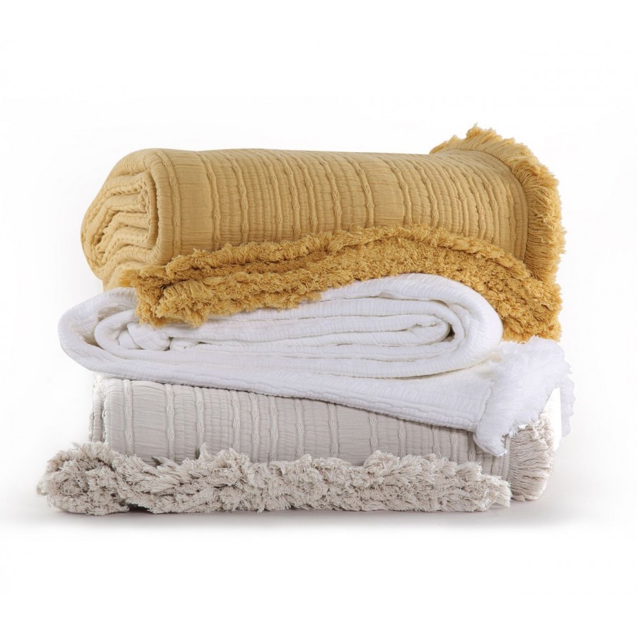 Κουβέρτα Υπέρδιπλη Madison Mustard Nef-Nef  230X250