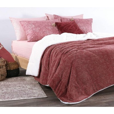 Κουβερτοπάπλωμα μονό henna bordo Nef Nef 160x220