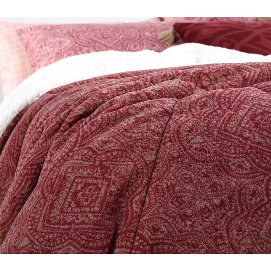 Κουβερτοπάπλωμα μονό henna bordo Nef Nef 160x220