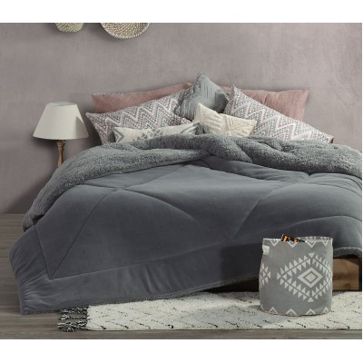 Κουβερτοπάπλωμα Υπέρδιπλο Solid Frost Grey Nef-Nef 240X220 Κουβερτοπάπλωμα Υπέρδιπλο Solid Frost Grey Nef-Nef 240X220