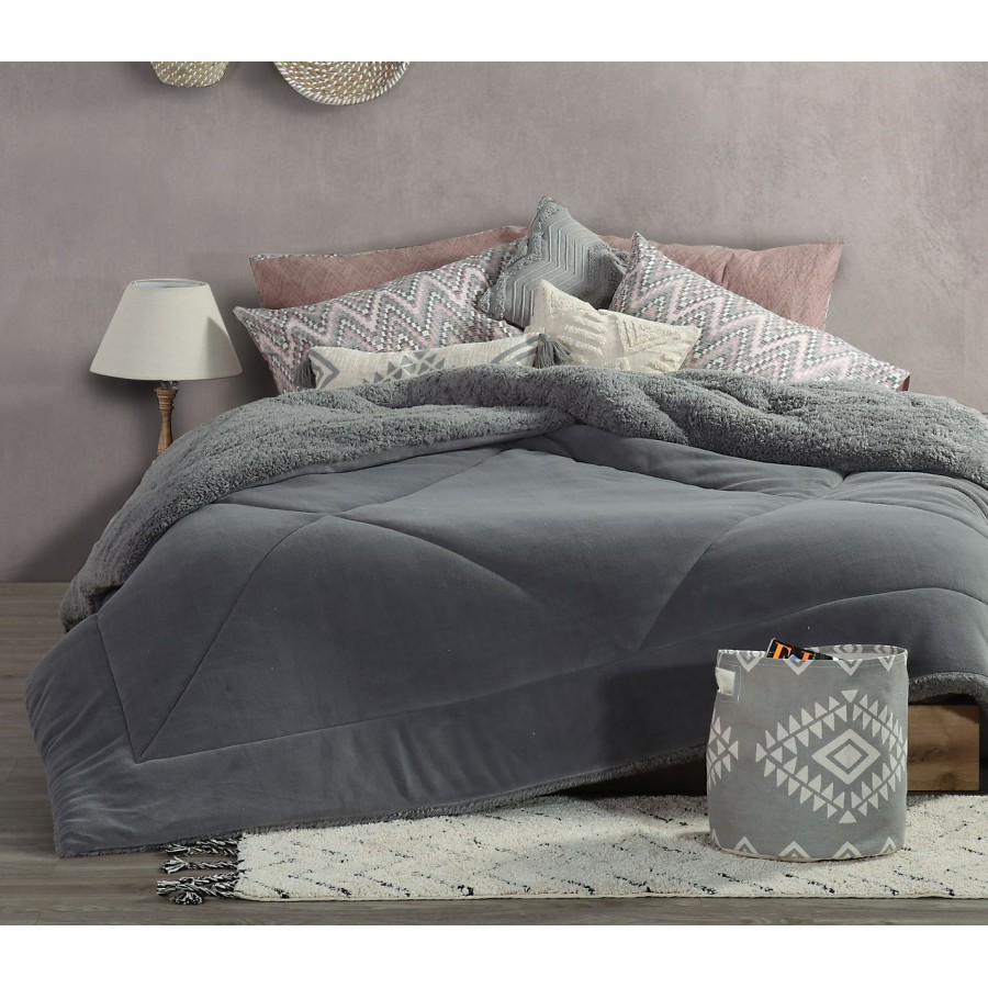 Κουβερτοπάπλωμα Υπέρδιπλο Solid Frost Grey Nef-Nef 240X220 Κουβερτοπάπλωμα Υπέρδιπλο Solid Frost Grey Nef-Nef 240X220
