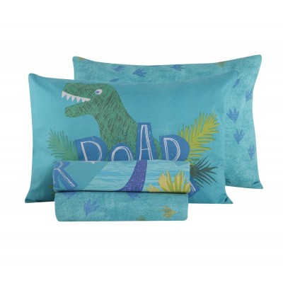 Παιδικά Σεντόνια Μονά Σετ Dinosaur World 160x260