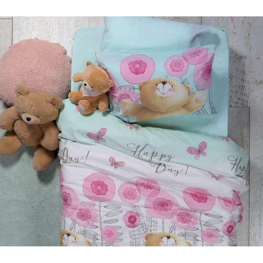 Παιδικά Σεντόνια Μονά Σετ Forever Happy Day 160x260 Παιδικά Σεντόνια Μονά Σετ Forever Happy Day 160x260