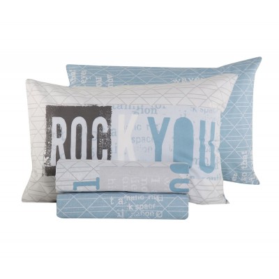 Παιδικά Σεντόνια Μονά Σετ Rock You 160x260 Παιδικά Σεντόνια Μονά Σετ Rock You 160x260