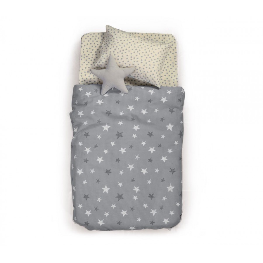 Παιδική Κουβέρτα Πικέ Μονή Fantasy Grey Nef-Nef  160X240