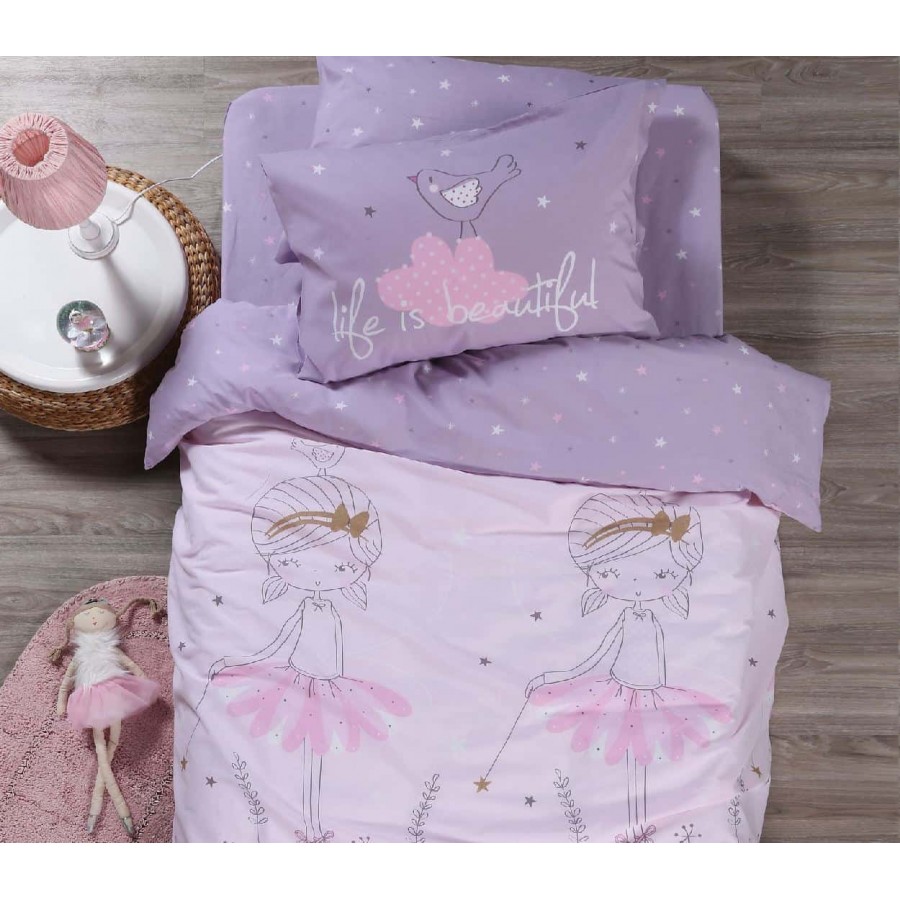 Παιδικό Πάπλωμα Μονό romantic girl Nef Nef 160x240