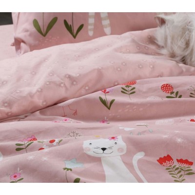 Παπλωματοθήκη Σετ Παιδική Μονή smilling kitty Nef Nef 160x240 Παπλωματοθήκη Σετ Παιδική Μονή smilling kitty Nef Nef 160x240