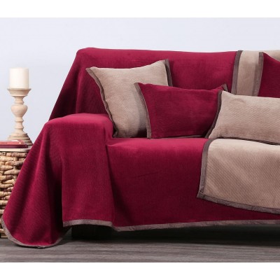 Ριχτάρι διθέσιου tanger bordo beige Nef Nef 180x250