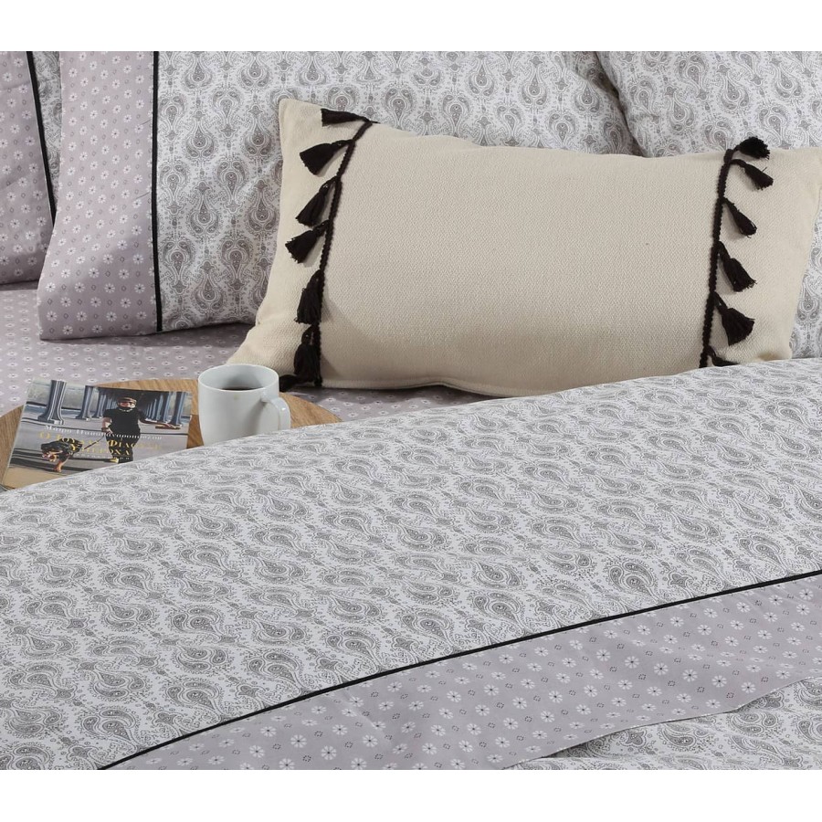 Σεντόνια διπλά Σετ moby grey Nef Nef 200x260