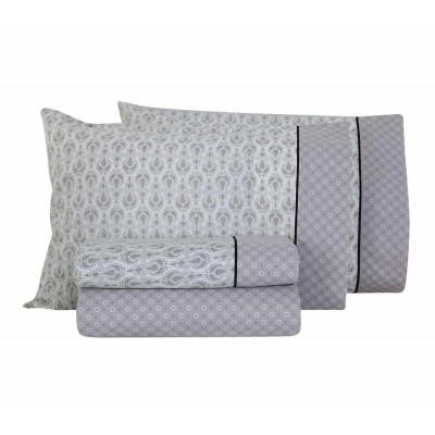 Σεντόνια διπλά Σετ moby grey Nef Nef 200x260