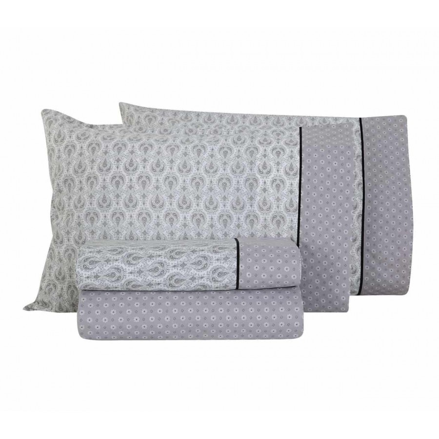 Σεντόνια διπλά Σετ moby grey Nef Nef 200x260
