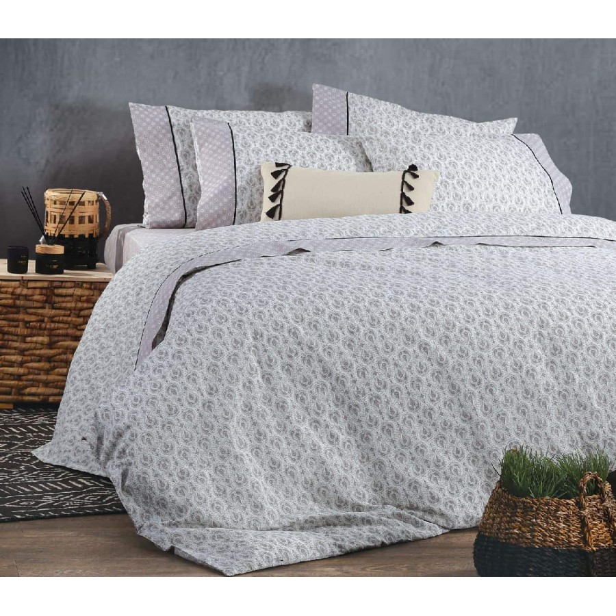 Σεντόνια διπλά Σετ moby grey Nef Nef 200x260