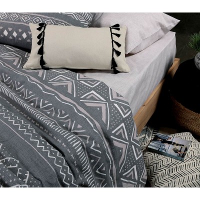 Σεντόνια king size Σετ simba anthracite Nef Nef 180x200+32 Με λάστιχο