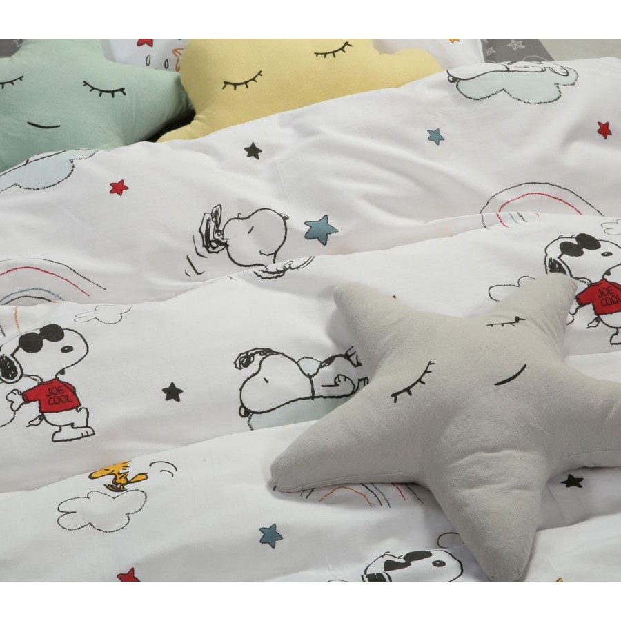 Σετ Παιδικά Σεντόνια Μονά Snoopy Rainbow Nef-Nef 160Χ260 Σετ Παιδικά Σεντόνια Μονά Snoopy Rainbow Nef-Nef 160Χ260