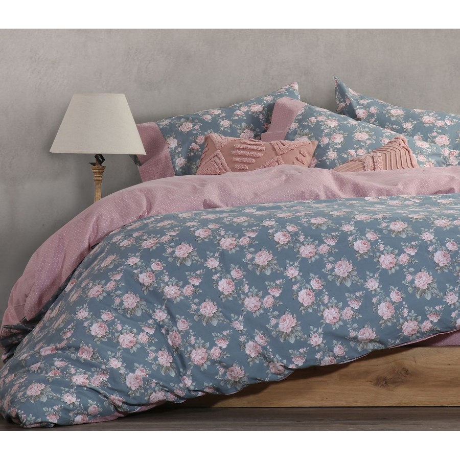 Σετ Παπλωματοθήκη Μονή Rosamount Blue Nef-Nef  160x240
