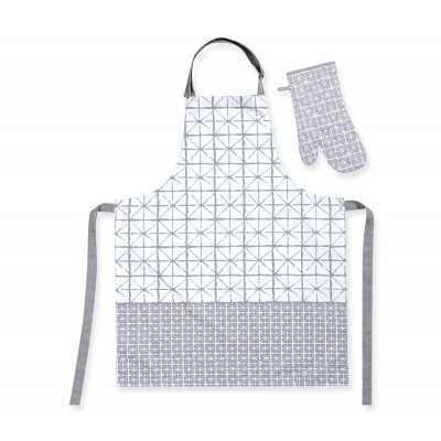 Σετ Ποδιά και Γάντι Κουζίνας Astra Beige