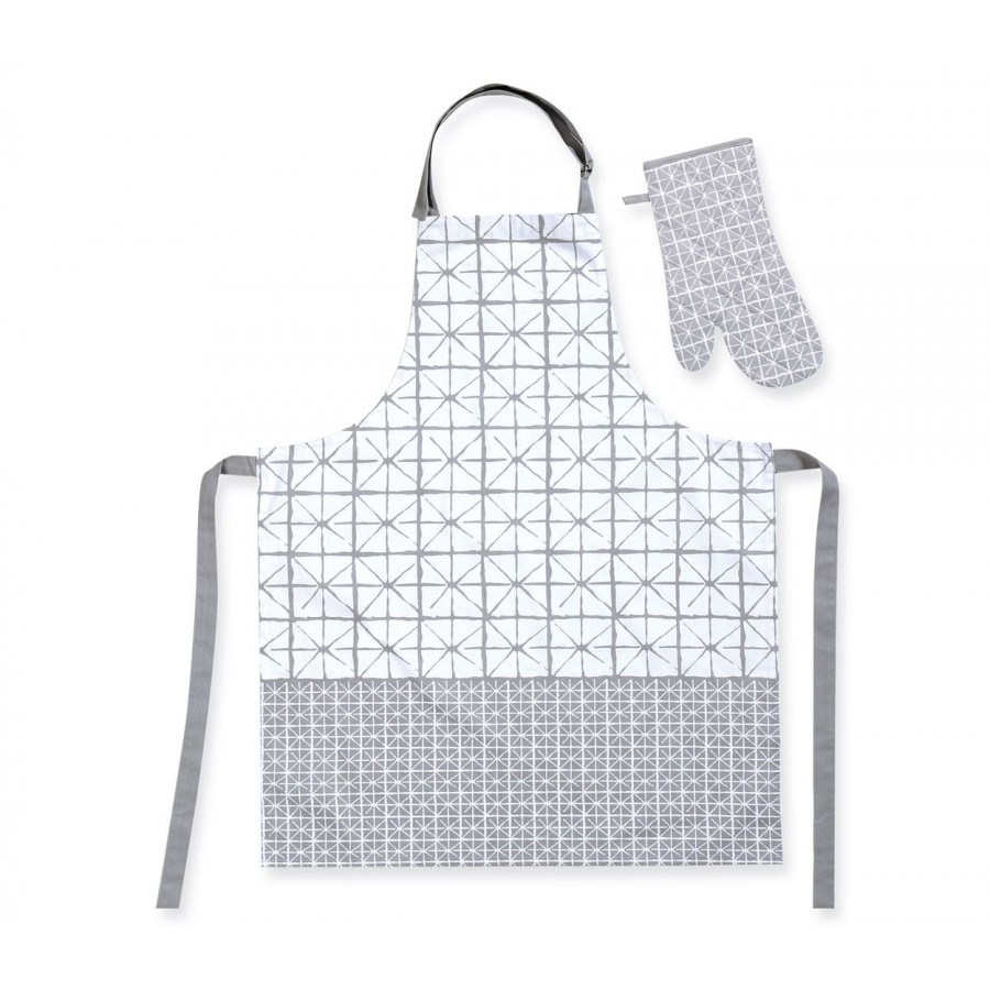 Σετ Ποδιά και Γάντι Κουζίνας Astra Beige