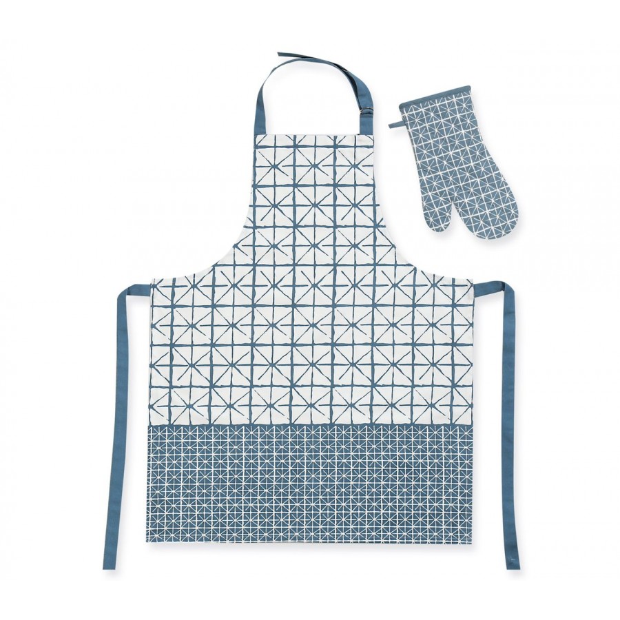 Σετ Ποδιά και Γάντι Κουζίνας Astra Blue Σετ Ποδιά και Γάντι Κουζίνας Astra Blue