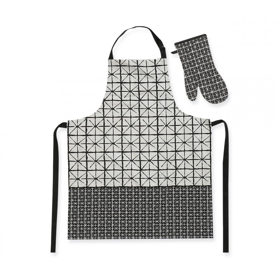 Σετ Ποδιά και Γάντι Κουζίνας Astra Grey