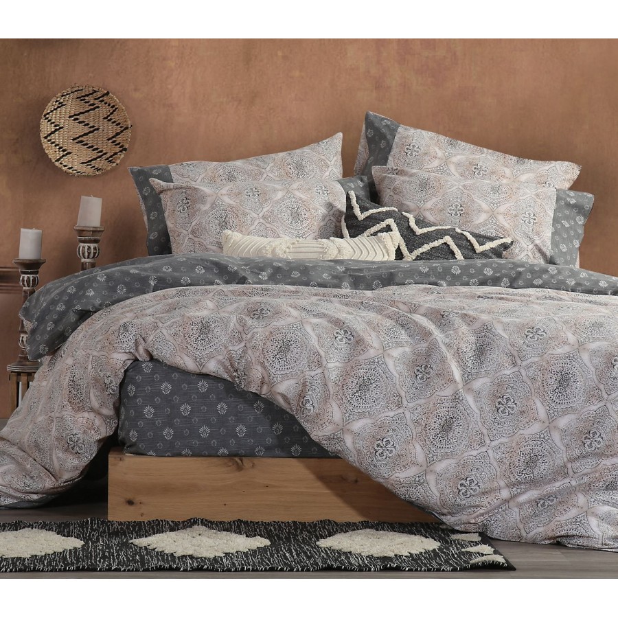Σετ Σεντόνια Διπλά Ava Grey Nef-Nef  200x260