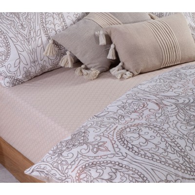 Σετ Σεντόνια Διπλά Victoria Beige Nef-Nef 200Χ260