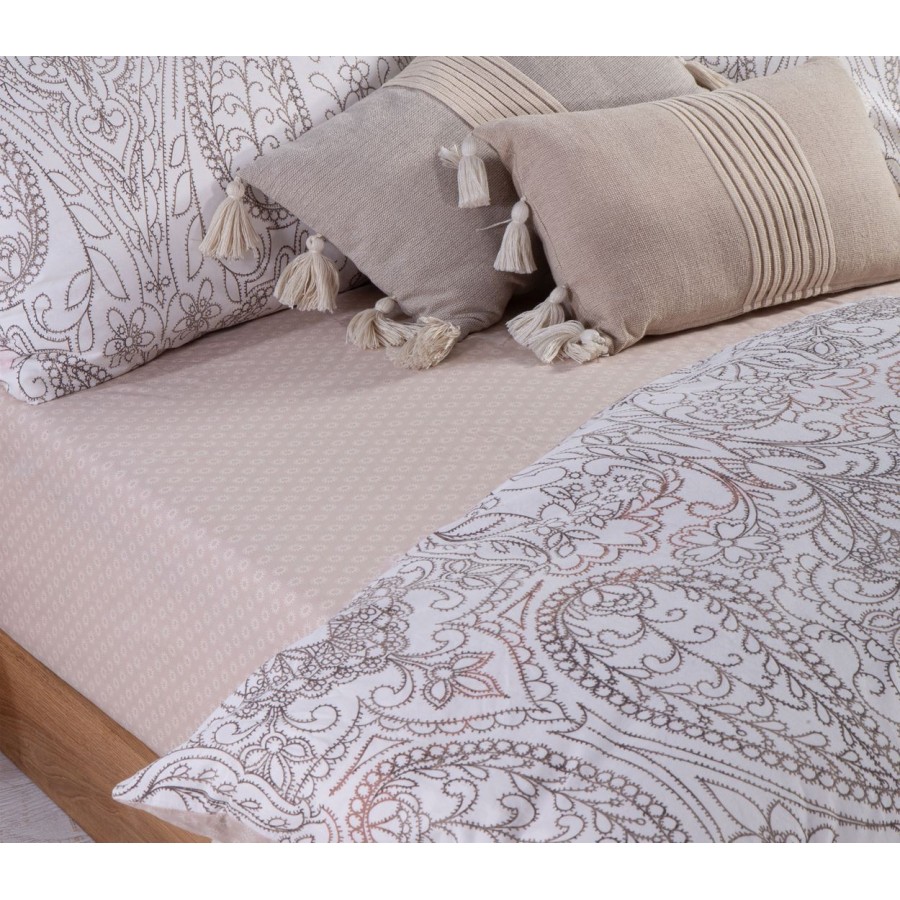Σετ Σεντόνια Διπλά Victoria Beige Nef-Nef 200Χ260