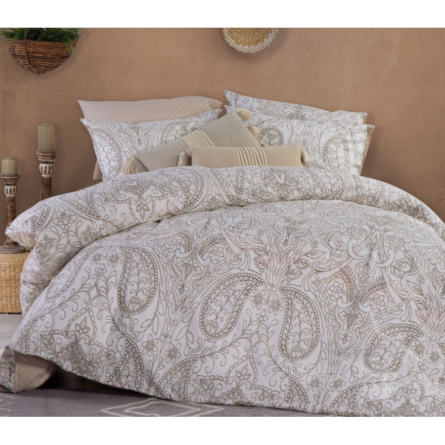 Σετ Σεντόνια Διπλά Victoria Beige Nef-Nef 200Χ260