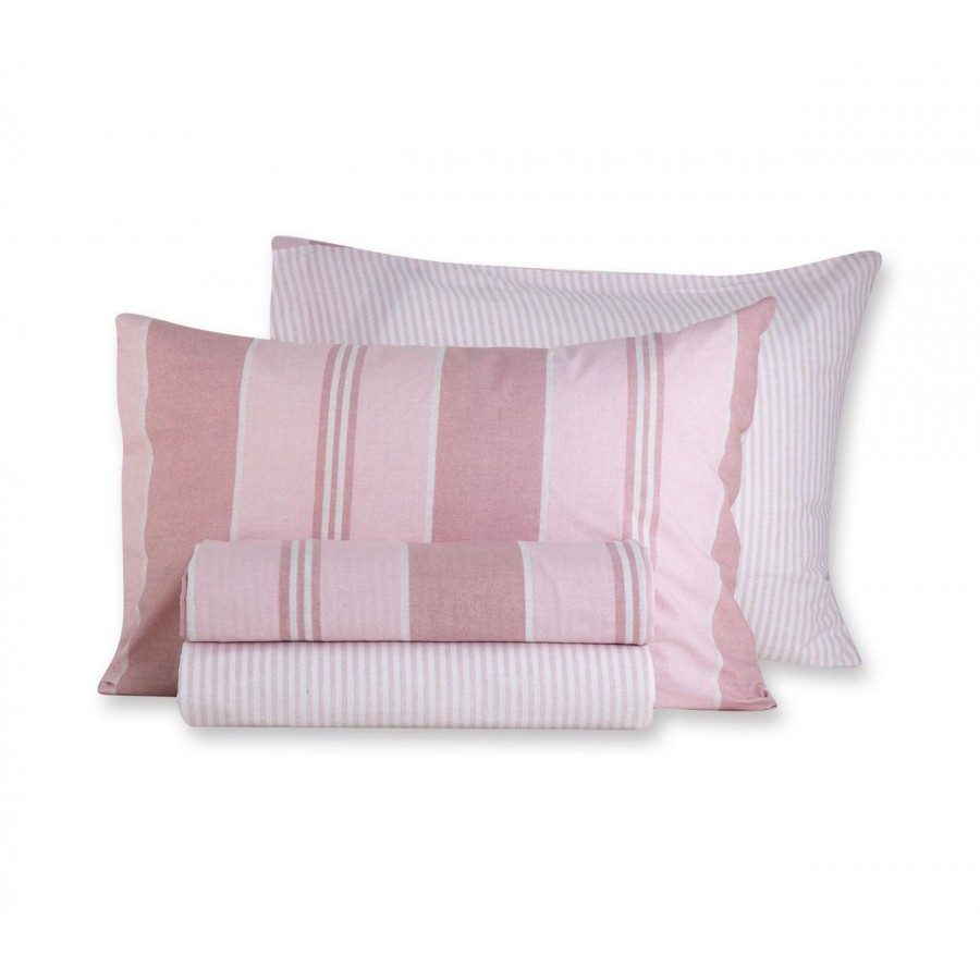 Σετ Σεντόνια Μονά Vertical Pink Nef-Nef 170Χ260