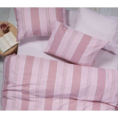 Σετ Σεντόνια Μονά Vertical Pink Nef-Nef 170Χ260