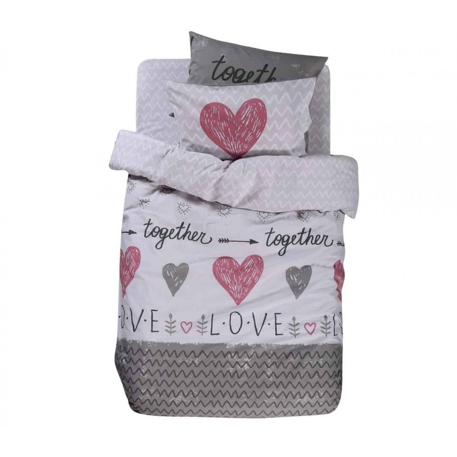 Σετ Σεντόνια παιδικά μονά love together Nef Nef 160x260