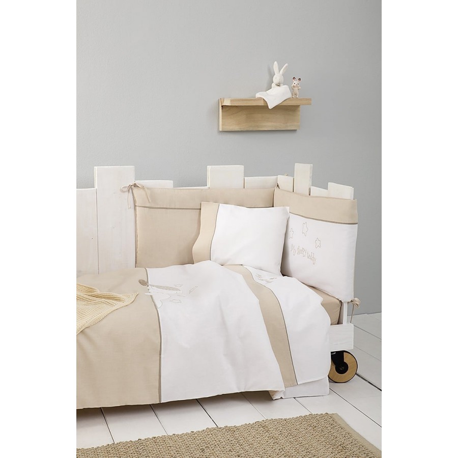 Βρεφικό Κουβερλί Κούνιας Sleepy Teddy Nima 100x140
