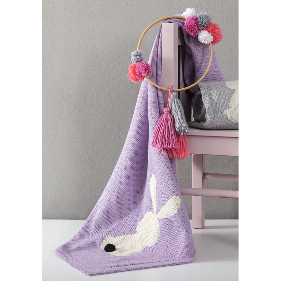 Κουβέρτα Κούνιας Honey Bunny Λιλά Nima 90x130 Κουβέρτα Κούνιας Honey Bunny Λιλά Nima 90x130