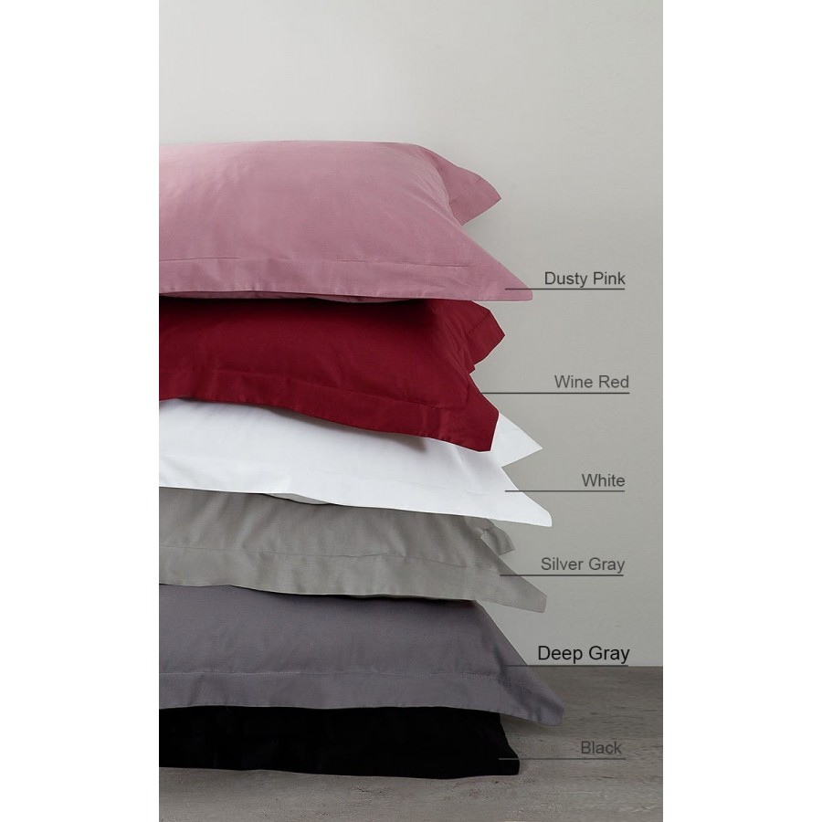 Μαξιλαροθήκες Oxford Βαμαβακοσατέν Deep Γκρι Nima 50x70