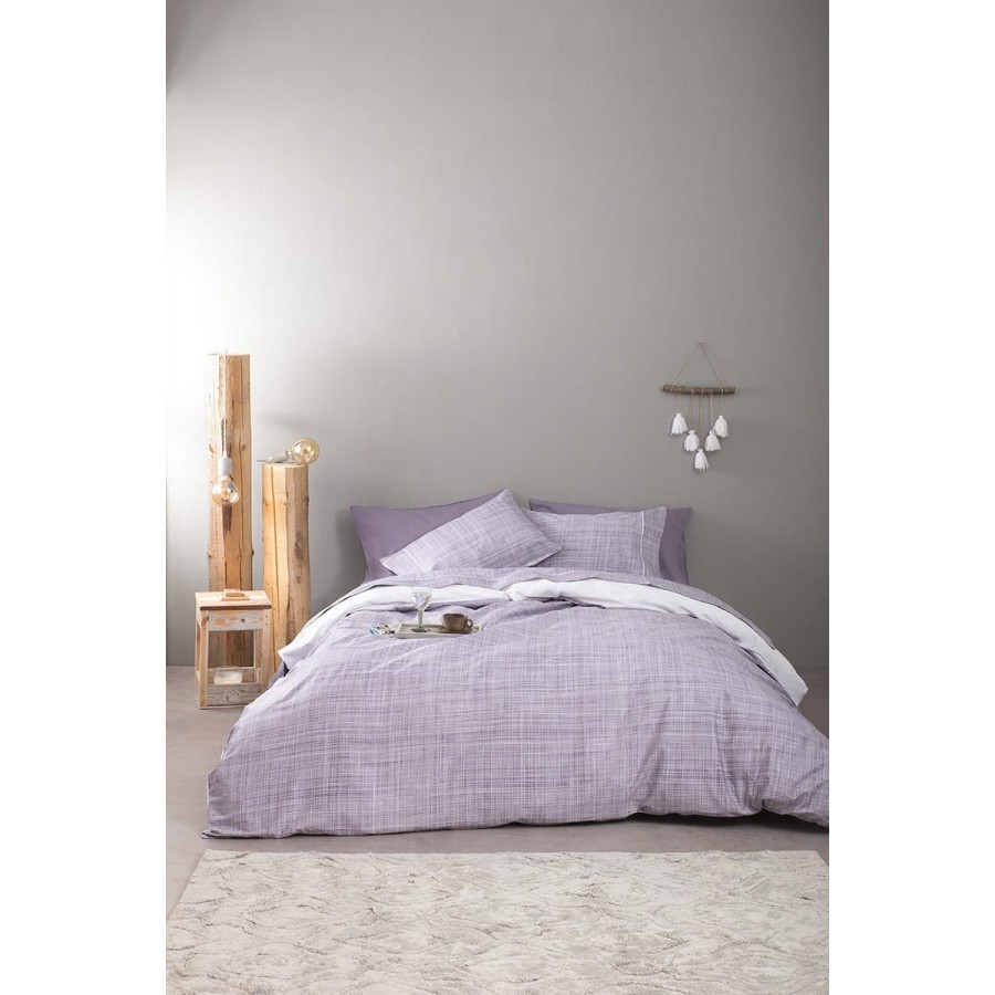 Σεντόνια King Size Σετ Pure Λιλά Nima 270x280