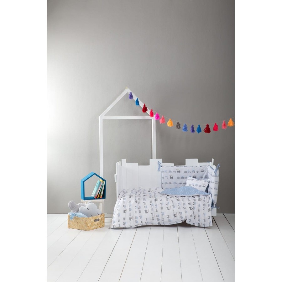 Σετ Παπλωματοθήκη Κούνιας Little Train Nima 110x145