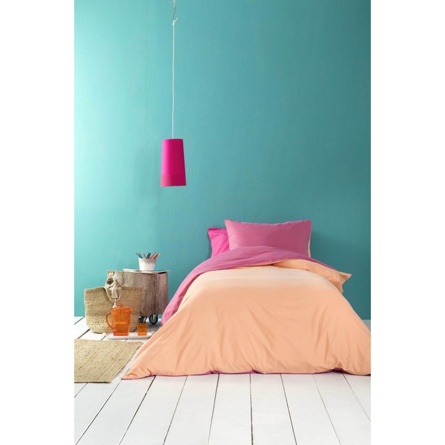 Σετ Παπλωματοθήκη Μονή Abalone Ροζ Σομόν Nima 160x240