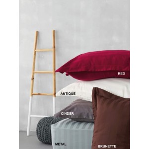 Υπέρδιπλη Παπλωματοθήκη Σετ satin stripes Λευκό 240X255 Palamaiki