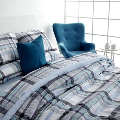 Κουβερλί Υπέρδιπλο 225Χ240 Geometric Aqua